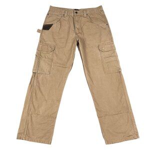 Wrangler Workwear Mens Canvas Cargo Pants Sz 33 x 29